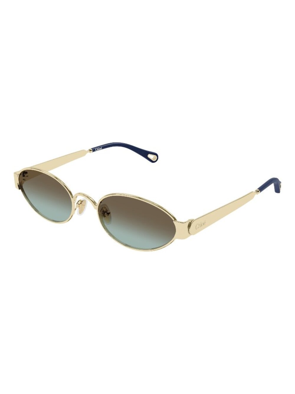 New Chloé Women's Sunglasses Gold Brown Lens Metal Frame CH0355S 003 54